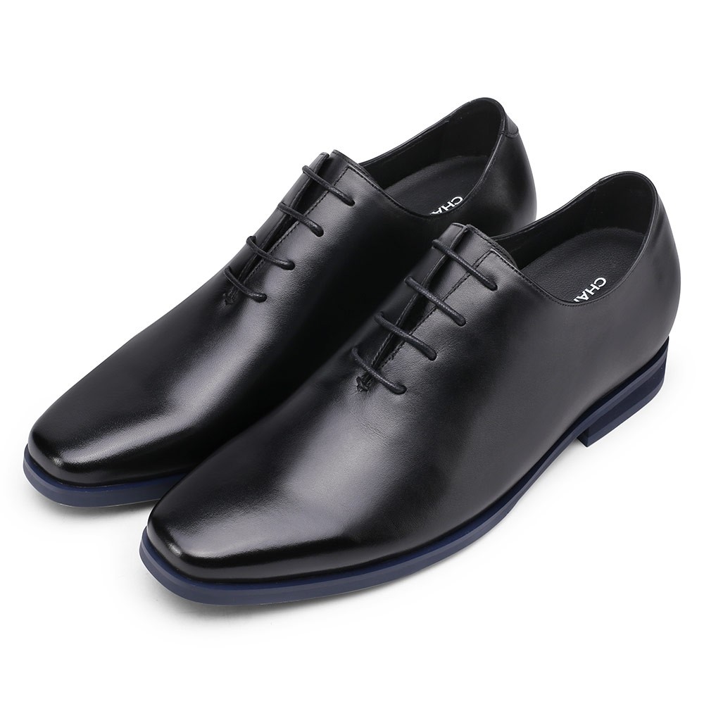 Męskie czarne casualowe buty eleganckie Oxford