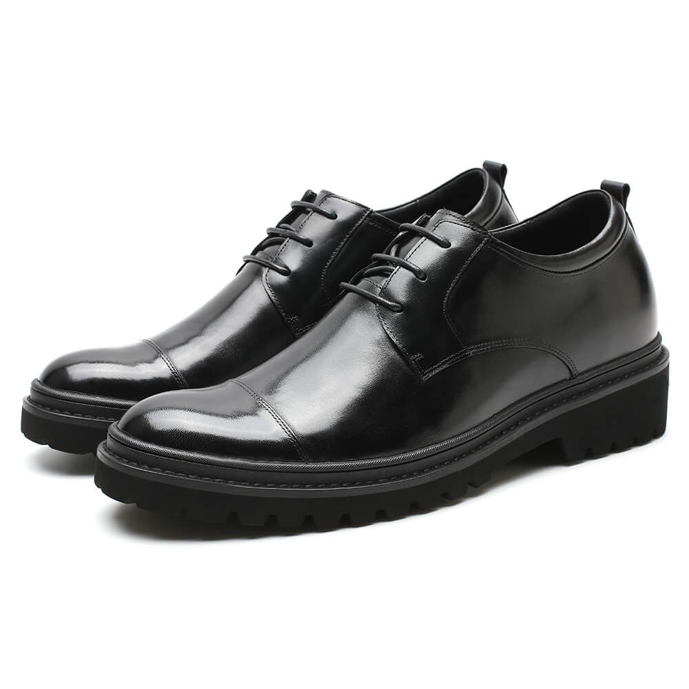 Chamaripa Wysokie Eleganckie Buty na Obcasie Czarny dla Mężczyzn