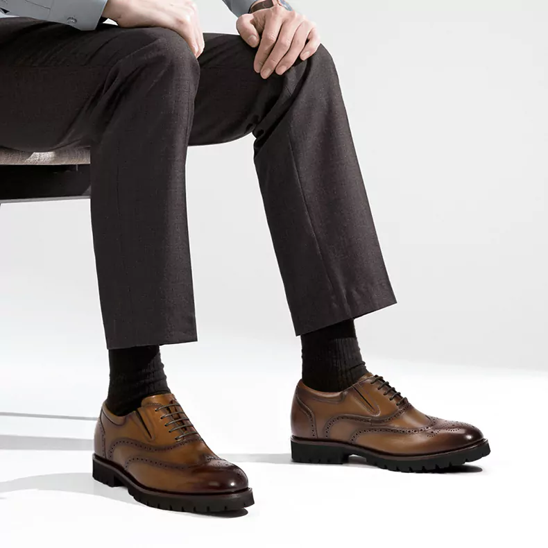 brown elevator shoes