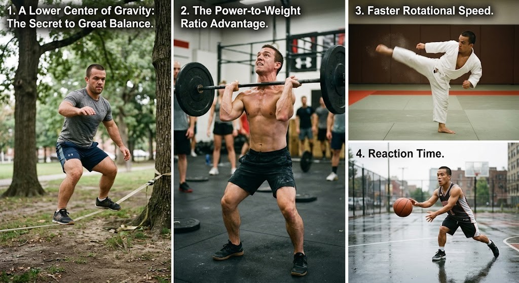 4 Physical Advantages of Shorter Guys