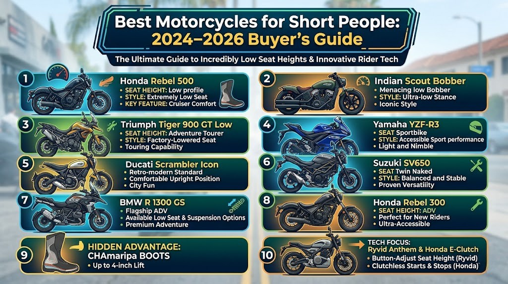 Best Motorcycles for Short People 2024–2026 Buyer’s Guide