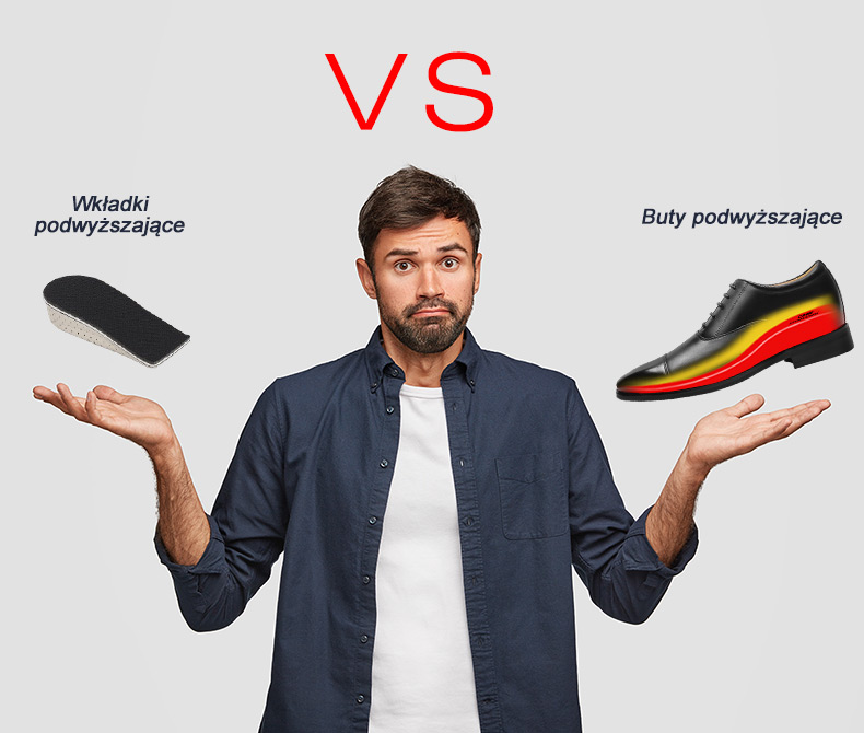 Buty podwyższające VS Wkładki podwyższające
