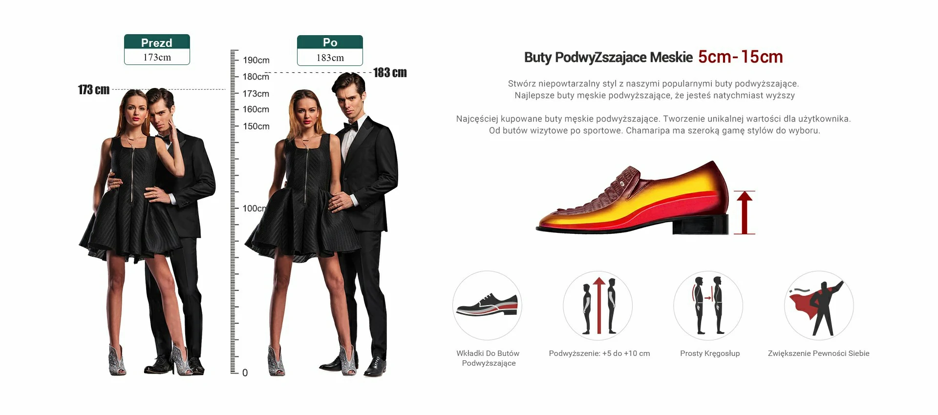  Buty z podwyższeniem, które zwiększają wysokość o 5-10 cm, 4 korzyści, których prawdopodobnie nie wziąłeś pod uwagę, takie jak: