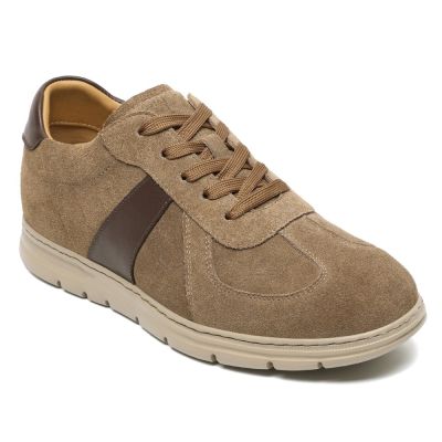CMR CHAMARIPA 6CM szpilki dla mężczyzn – brązowe zamszowe codzienne buty casual