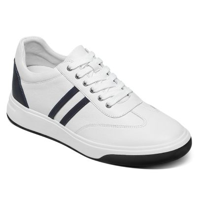 CMR CHAMARIPA Buty podwyższające wzrost - casualowe białe męskie trampki podwyższające wzrost o 7 cm / 2,76 cala.