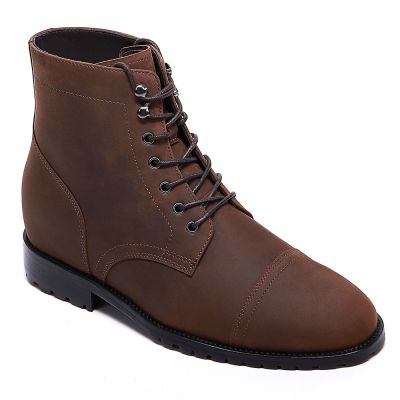 7 cm | Brązowe Botki Rustic