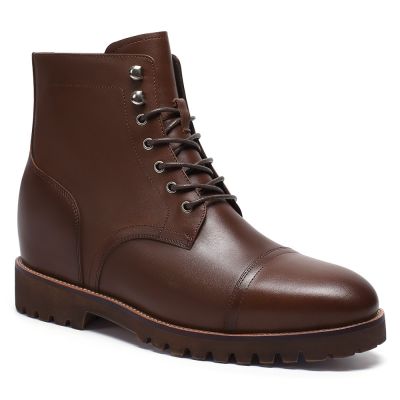 7 cm Brązowe Botki | Luksusowe Customowe