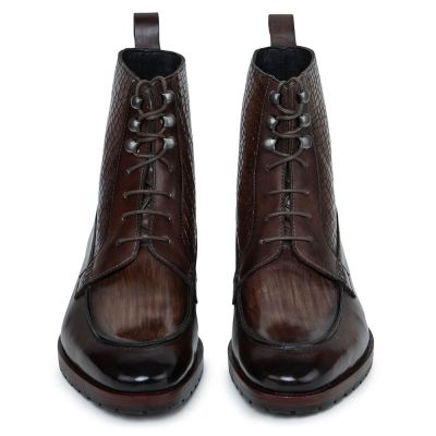 Buty z Wzorem Krokodyla z Podwyższeniem +7 cm