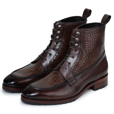 Buty z Wzorem Krokodyla z Podwyższeniem +7 cm