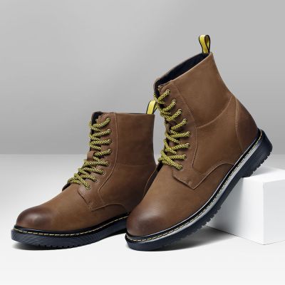 Męskie Botki Trekkingowe ze Skóry Bydlęcej | 8 cm
