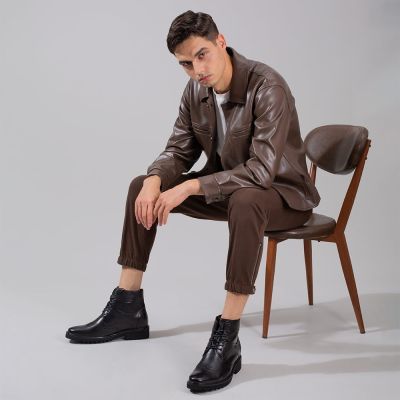 Botki Brogue z Podwyższeniem 7 cm