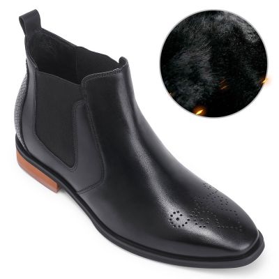 Buty Elevator na Zamówienie z Licowej Skóry +7 cm