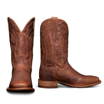 CMR CHAMARIPA Męskie buty podwyższające wzrost | Brązowe skórzane buty kowbojskie, podwyższenie o 7 cm / 2,76 cala