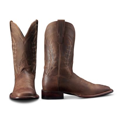 CMR CHAMARIPA Buty męskie podwyższające , kowbojki | Skórzane buty w stylu western, kolor kawowy, podwyższenie 7 cm / 2,76 cala