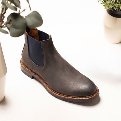 CMR CHAMARIPA Męskie Buty Podwyższane | Ciemnobrązowe Skórzane Sztyblety 7 CM