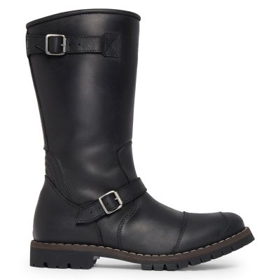 CMR CHAMARIPA Buty Męskie Dodające Wzrostu | Czarne Skórzane Buty Motocyklowe 7 CM