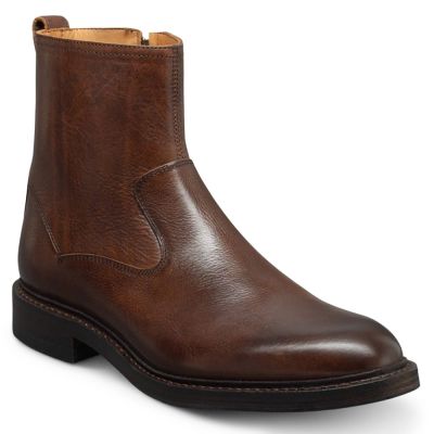 CMR CHAMARIPA Buty Dodające Wzrostu Męskie | Brązowe Skórzane Buty na Zamek 7 CM