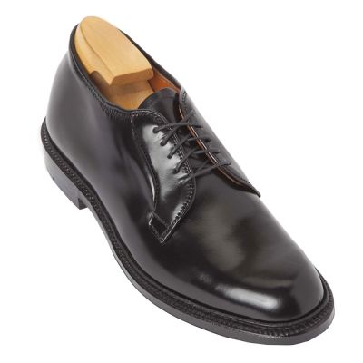 Męskie eleganckie buty podwyższające CMR CHAMARIPA | Czarne buty derby ze skóry cordovan 7 CM