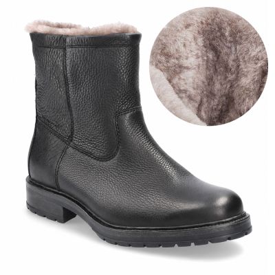 CMR CHAMARIPA Męskie Buty Podwyższające | Czarne Buty Zimowe na Zamek Ocieplane 7 CM