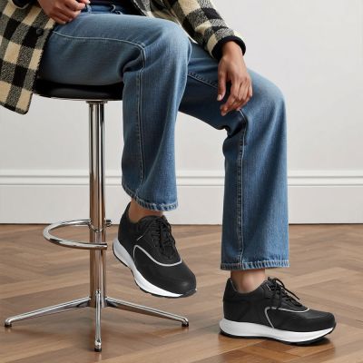 CMR CHAMARIPA Męskie sneakersy podwyższające | Antypoślizgowe buty skórzane 9 CM