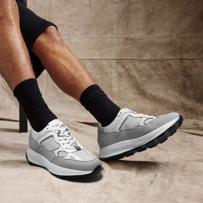 CMR CHAMARIPA Sportowe Buty Podwyższające Męskie | Szare Oddychające Buty Sportowe 8 CM