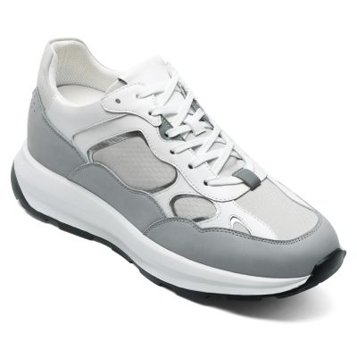 CMR CHAMARIPA Sportowe Buty Podwyższające Męskie | Szare Oddychające Buty Sportowe 8 CM
