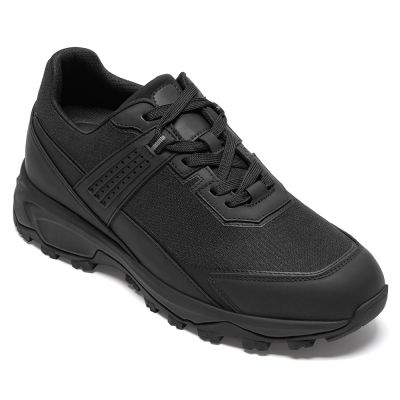 CMR CHAMARIPA Męskie Sneakersy Podwyższające | Czarne Męskie Sneakersy do Aktywności na Świeżym Powietrzu z Siatki 8 CM