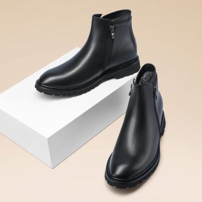 Buty Skórzane z Futrem 8 cm | Szyty na Miarę