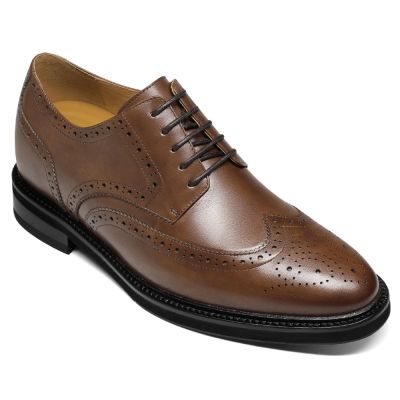 7 cm Buty Derby Brogue Męskie