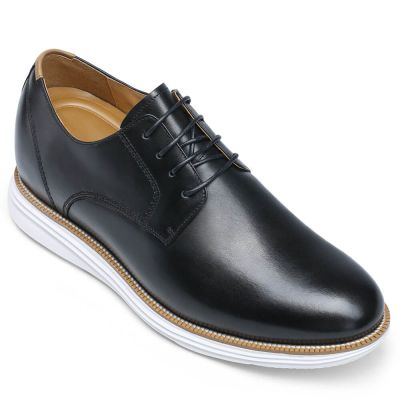 Buty Podwyższające Męskie 7cm – Derby Czarne Półformalne