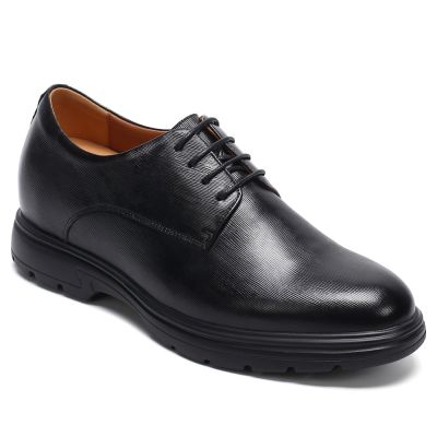 6 cm Buty Eleganckie Derby w Skórze Bydlęcej