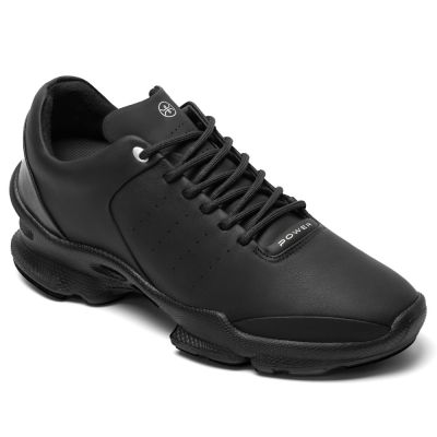 CMR CHAMARIPA Buty trekkingowe podwyższające wzrost - czarne skórzane buty sportowe na zewnątrz, dodające 7 cm wzrostu.