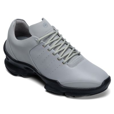Wędrówki Buty Podwyższające - 7CM Szara skóra Outdoor Buty Podwyższające Sportowe 