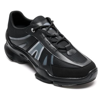 Buty sportowe podwyższające wzrost dla mężczyzn CMR CHAMARIPA | Czarne, siateczkowe, z podwyższoną podeszwą o 7 cm / 2,76 cala