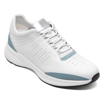 Sneakersy podwyższające CMR CHAMARIPA - buty zwiększające wzrost - białe, casualowe buty sportowe dla mężczyzn, podwyższenie o 7 cm / 2,76 cala.