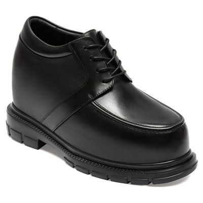CMR CHAMARIPA Buty Podwyższające dla Mężczyzn | Czarne Skórzane Buty Business Casual 12 CM