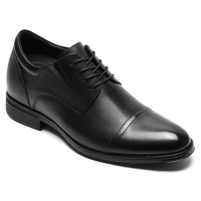 CMR CHAMARIPA Buty do garnituru podwyższające +8 cm – Skórzane Wizytowe Cap Toe