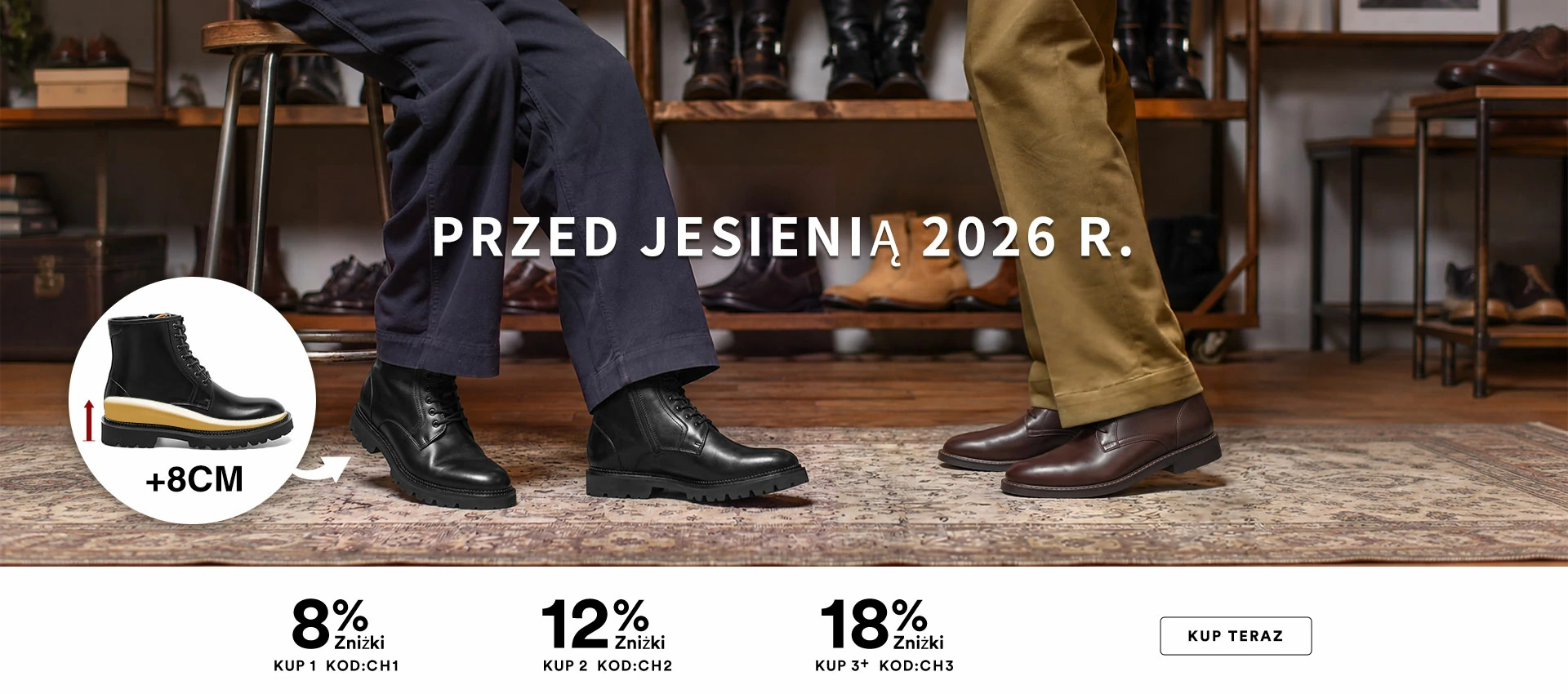 Buty podwyższające dla mężczyzn